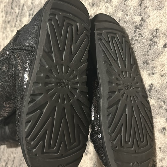 Ugg Sequin Over the Knee Boots Black Bailey Button Boots Designer Winter #751 - Picture 4 of 4